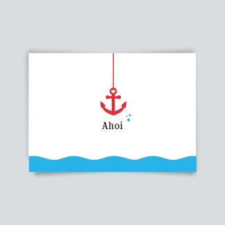 Maritime Postkarte. Ahoi!