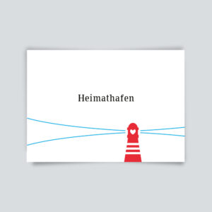 Maritime Postkarte. Heimathafen.