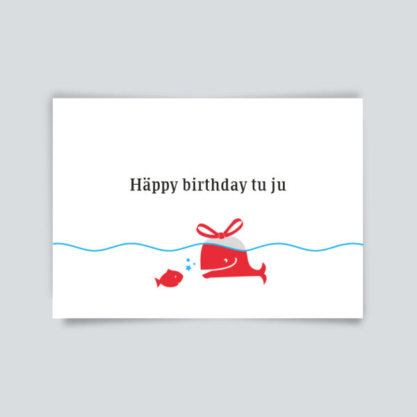 Maritime Postkarte. Geburtstagskarte, Happy Birthday