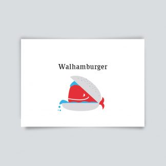Maritime Postkarte. Walhamburger