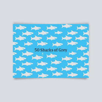Maritime Postkarte. 50 sharks of grey
