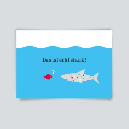 Maritime Postkarte. Das ist shark