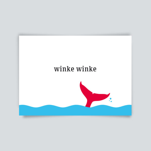 Postkarte "winke winke"