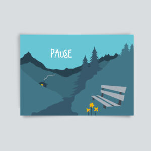 Postkarte Pause