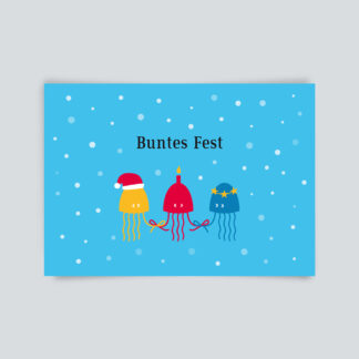 Weihnachtskarte Buntes Fest